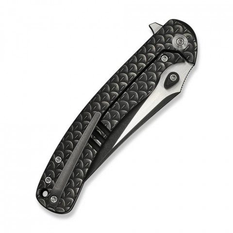 Ніж складаний туристичний Weknife Dracarys, (9.1 см) Böhler M390 / титан 6AL4V чорний