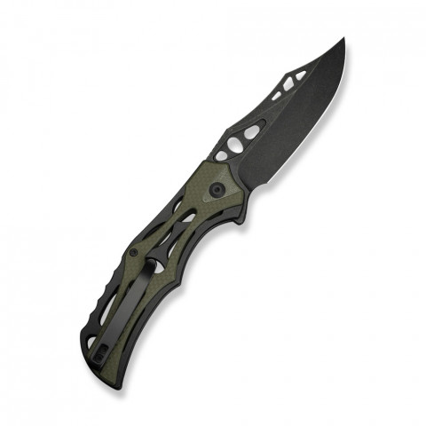 Ніж складаний туристичний Civivi Biophase, (8.9 см) Nitro-V / Aluminum & G10 чорно-зелений