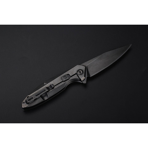 Ніж складаний туристичний Ruike P128-SB, (9.3 см) 14C28N / 3cr14n чорний