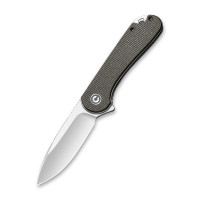 Ніж складаний кишеньковий Civivi Elementum, (7.5 см) D2 / Micarta коричневий