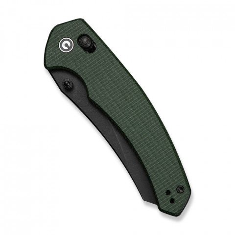Ніж складаний туристичний Civivi Sixgill, (8.7 см) Nitro-V / Micarta темно-зелений