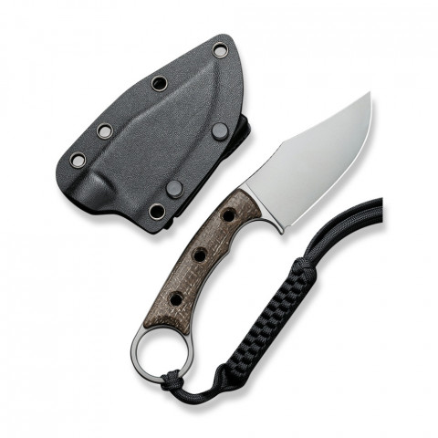 Ніж фіксований тактичний Civivi Midwatch, (8.6 см) N690 / Micarta коричневий
