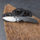 Ніж складаний кишеньковий Ruike P671-CB, (7 см) 14C28N / G10&carbon fiber чорний