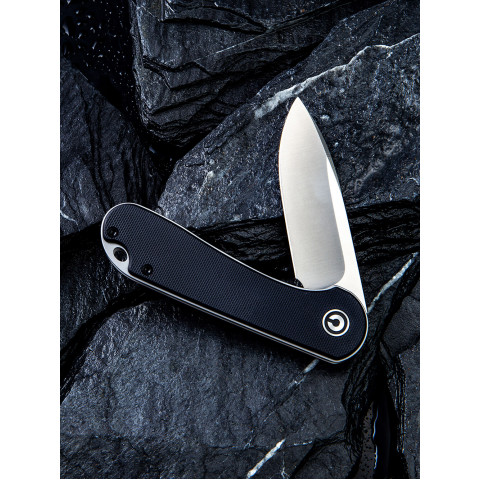 Ніж складаний кишеньковий Civivi Elementum, (7.5 см) D2 / G10 чорний