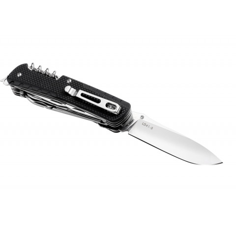 Багатофункціональний ніж Ruike Trekker LD41-B, (8.5 см) 12C27 / G10 чорний, 22 інстр.