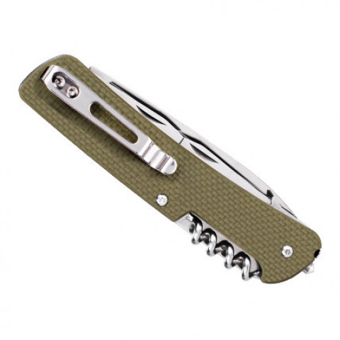 Багатофункціональний ніж Ruike Criterion L31, (8.5 см) 12C27 / G10 зелений, 18 інстр.