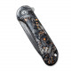 Ніж складаний кишеньковий Civivi Elementum, (7.5 см) Damascus / Carbon Fiber чорний