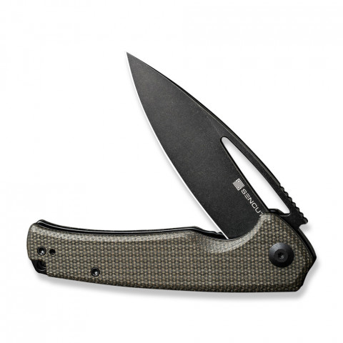 Ніж складаний туристичний Sencut Mims, (8.8 см) 9Cr18MoV / Micarta темно-зелений