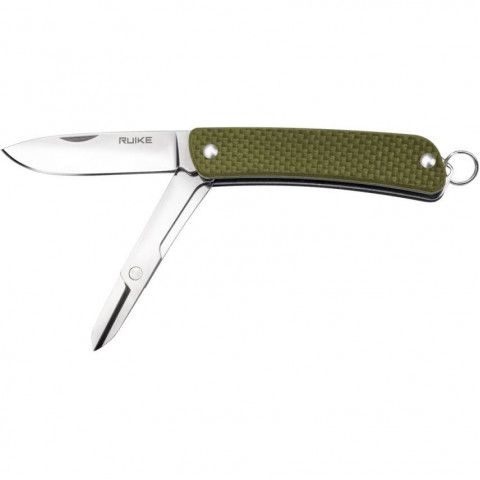 Багатофункціональний ніж Ruike Criterion S22, (5.3 см) 12C27 / G10 зелений, 3 інстр.