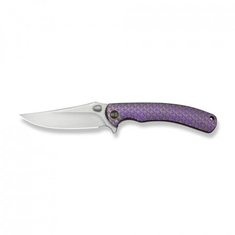 Ніж складаний туристичний Weknife Dracarys, (9.1 см) Böhler M390 / титан 6AL4V фіолетовий/золотий