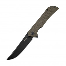 Ніж складаний туристичний Ruike P122-MB, (9.2 см) 14C28N / мікарта коричневий
