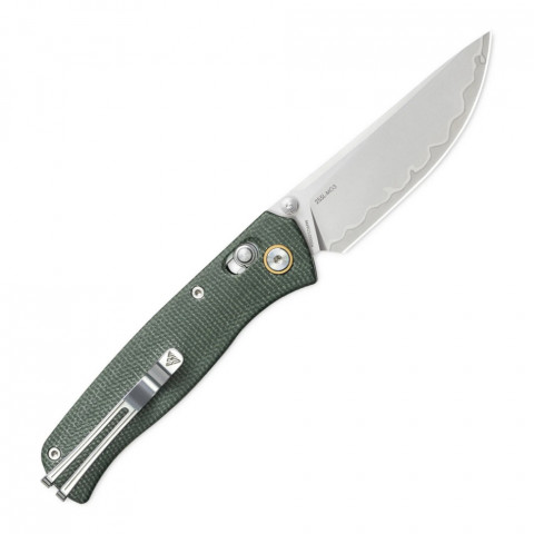 Ніж складаний туристичний SRM Medal 255L-MG3 (8.2 см) 140Cr , Micarta зелений
