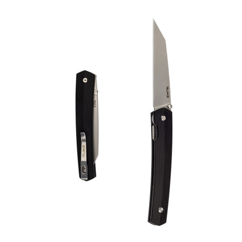 Ніж складаний туристичний Ruike Fang P865-B, (9.1 см) 14C28N / G10 чорний