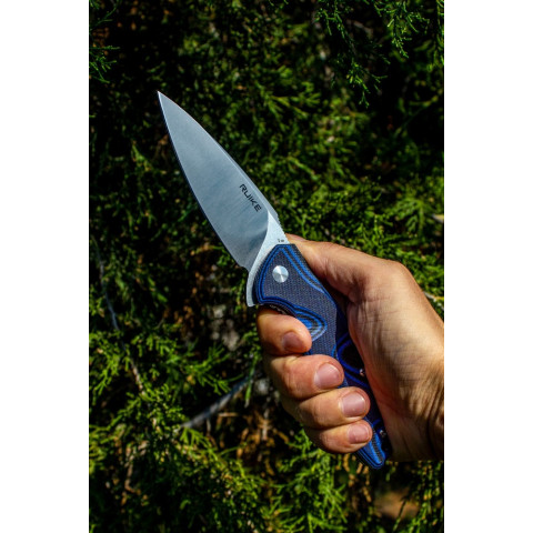 Ніж складаний туристичний Ruike Fang P105-K, (9.2 см) 14C28N / G10 сірий