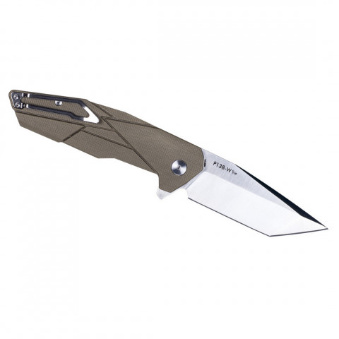 Ніж складаний туристичний Ruike P138-W, (9 см) 14C28N / G10 бежевий