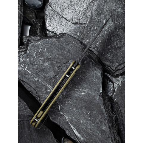 Ніж складаний туристичний Civivi Elementum Pocket, (8.9 см) 14C28N / Micarta оливковий