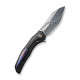Ніж складаний туристичний WE Knife Ignio Mystery Box Ignio Mystery Box, (8.39 см) Damasteel (Hakkapella) / 6AL4V Titanium чорний