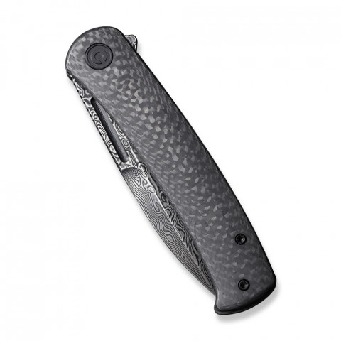 Ніж складаний туристичний Civivi Caetus Flipper, (8.8 см) Damascus / Carbon Fiber