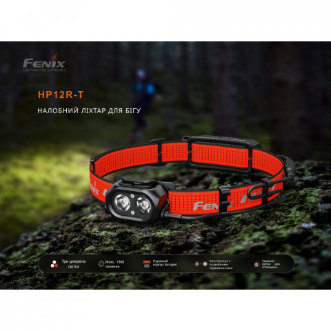 Ліхтар налобний Fenix HP12R-TB чорний