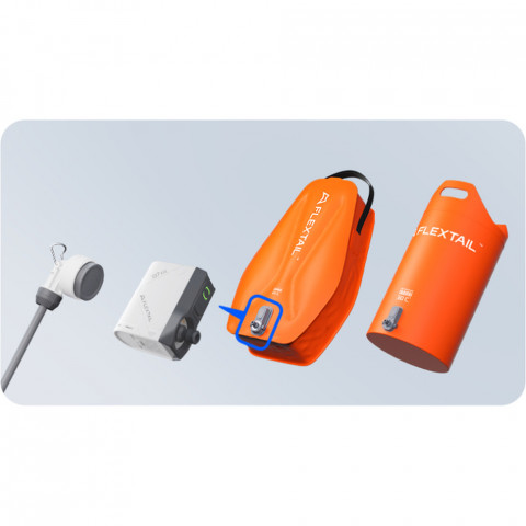 Душ портативний із ємністю та насосом Flextail Tiny Shower Bucket, 20л, помаранчевий