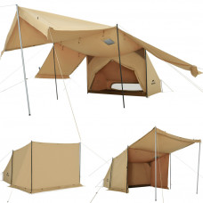 Намет одномісний із тентом Naturehike CNK2450WS026, коричневий