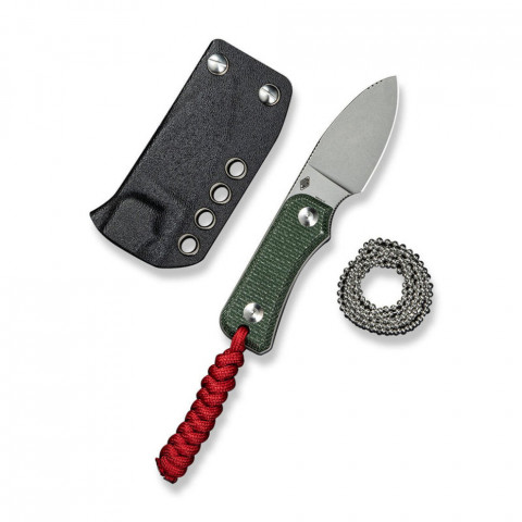 Ніж фіксований тактичний Civivi Baby Banter, (6.1 см) Nitro-V / Micarta темно-зелений