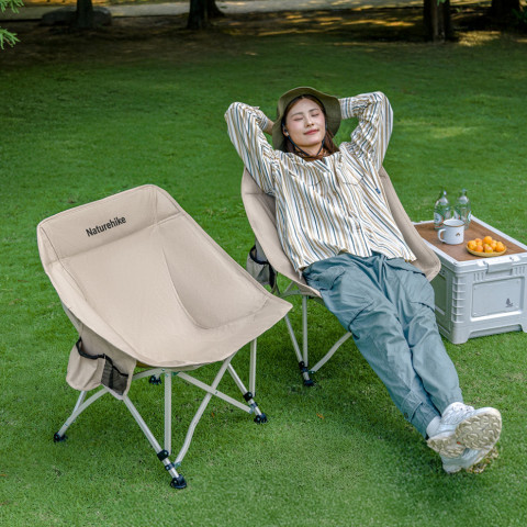 Стілець складаний Naturehike Stellaluna T04 CNK2550JJ022, вуглецева сталь, чорний
