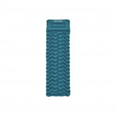 Матрац туристичний надувний одномісний Naturehike CNK2550WS019, 200х60х6.5 см, синій, для кемпінгу із мішком для надування