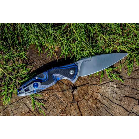 Ніж складаний туристичний Ruike Fang P105-Q, (9.2 см) 14C28N / G10 синій
