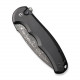 Ніж складаний туристичний Civivi Praxis, (9.5 см) Damascus / Aluminum чорний