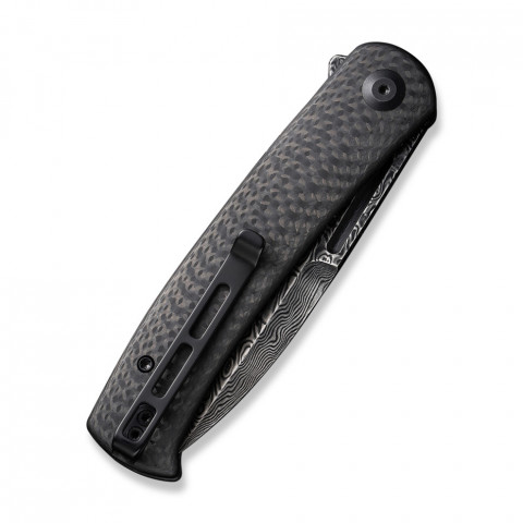 Ніж складаний туристичний Civivi Caetus Flipper, (8.8 см) Damascus / Carbon Fiber