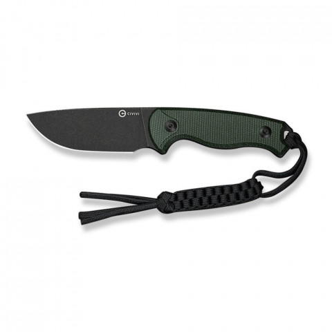 Ніж фіксований тактичний Civivi Timberbark, (8.1 см) 14C28N / Micarta темно-зелений