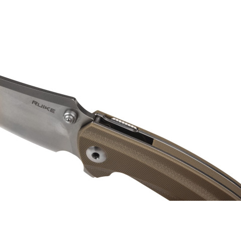 Ніж складаний туристичний Ruike P155-W, (9 см) 14C28N / G10 пісочний