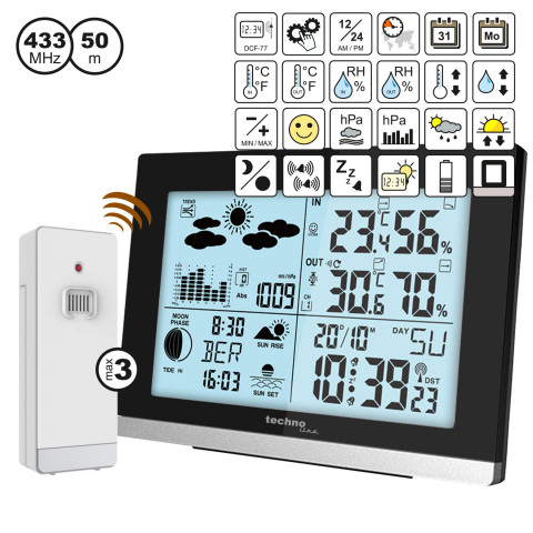 Метеостанція Technoline WS6762 Black (WS6762)