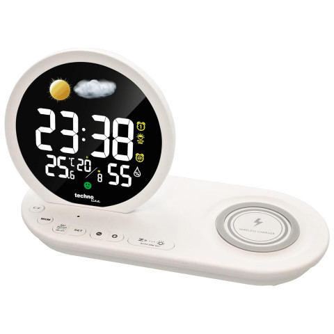 Годинник настільний Technoline WT427 Wireless Mobile Charging White (WT427)