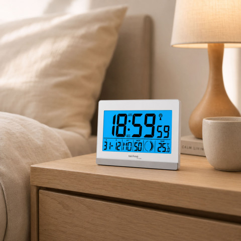 Годинник настільний Technoline WS8056 White/Silver (WS8056)