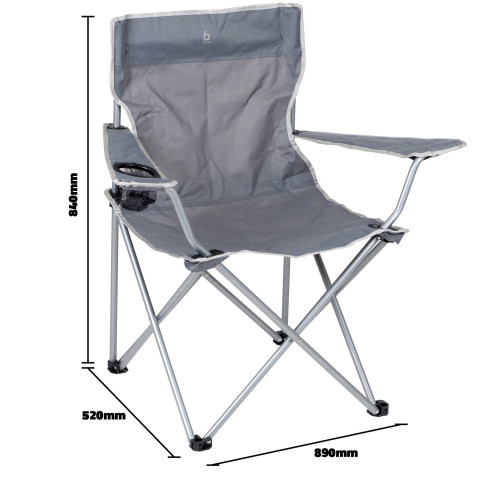 Крісло розкладне Bo&Camp Foldable Compact Grey (1267192)