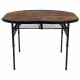 Стіл Bo&Camp Woodbine Oval 100x70 cm Black/Wood look (1404185)