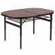 Стіл Bo&Camp Melrose Oval 120x80 cm Black/Wood look (1404220)