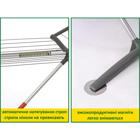 Сушарка для білизни підлогова Juwel FashionDry Plus Obsidian Gray (40124)