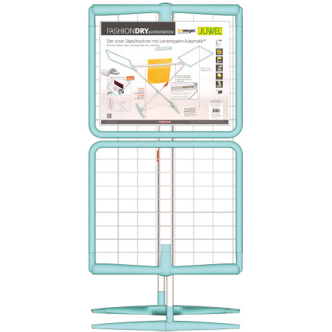 Сушарка для білизни підлогова Juwel FashionDry Autostretch Mint Green (40113)