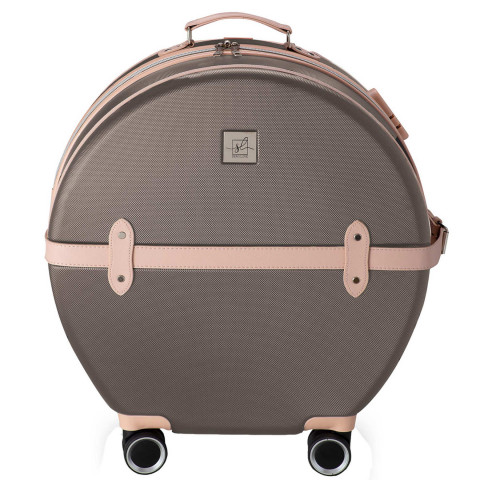 Валіза Semi Line 20 (S) Brown/Pink Cream (T5673-2)