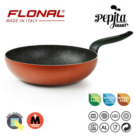 Сковорода ВОК Flonal Pepita Granit 32 см (PGFWO3250)