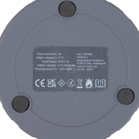 Ліхтар кемпінговий Bo-Camp Hasting Rechargable 200 Lumen Bamboo-Grey (5818981)