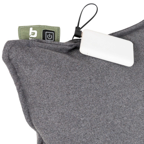 Подушка кемпінгова з підігрівом Bo&Camp Skudde USB Powerbank Grey (1849355)