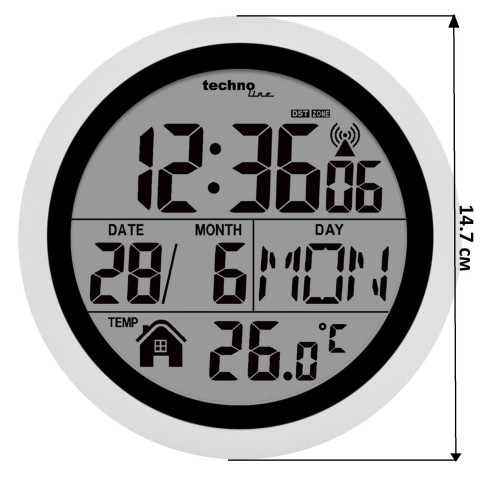 Годинник настінний Technoline WT3005 Bath Clock Silver (WT3005)