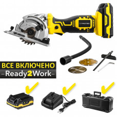 Пила циркулярна акумуляторна міні Trotec PCSS 05-20V + кейс (4430000105)