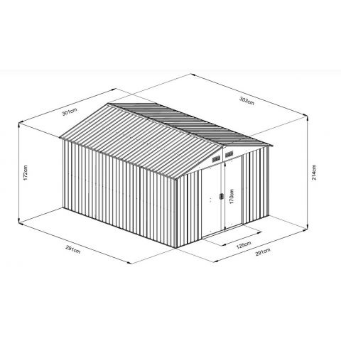 Садовий будинок металевий HECHT 10X10 PLUS