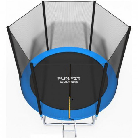 Батут Funfit 8ft (252см) синій з зовнішньою сіткою