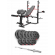 Набір Hop-Sport Premium 59кг з лавою HS-1065HB Pro та штангою